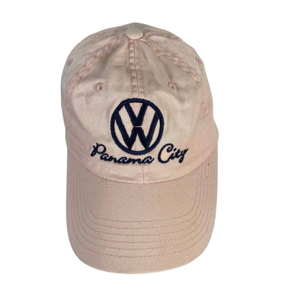Panama City VW Hat Pink Baseball Cap Embroidered Logo Adjustable‎ B18G